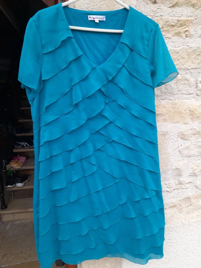 Robe longue bleue clair