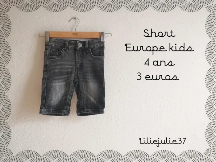 Short Europe Kids 4 ans