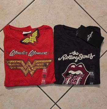 NEUFS (non porté)🏷🏷 🩷🤩😍superbes  teeshirts  ML 10 ans fille 🩷🤩😍