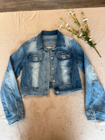 Veste courte en jean femme 40
