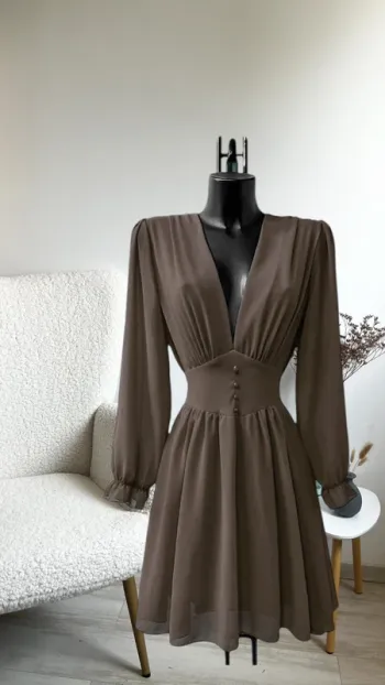 Robe chocolat marron