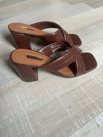 mules à talons  marrons