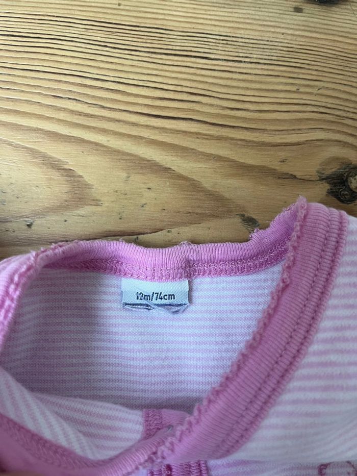 Lot de deux pyjamas une pièce velours bébé fille - photo numéro 9