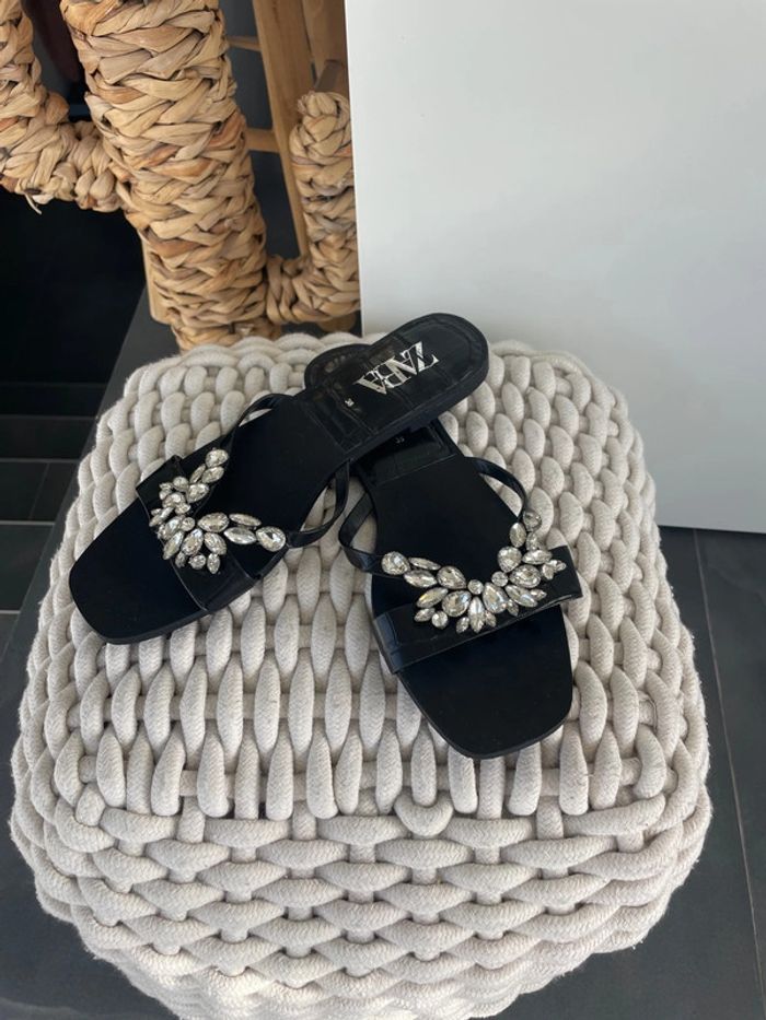 Mules Strass Femme Zara 38