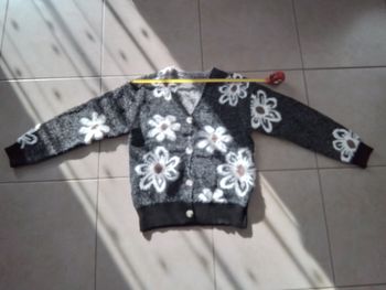 Gilet femme T :38 noire et blanc
