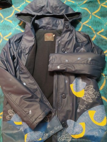 Veste doublée mi saison Catimini bleue 12 ans