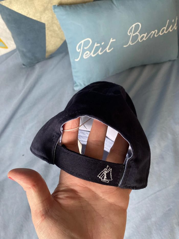 Casquette neuve petit bateau 10/12 ans uni bleu marine - photo numéro 2