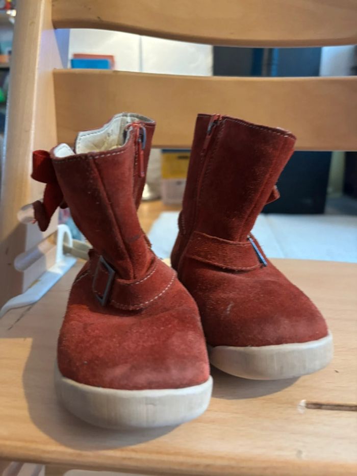 Bottines rouge Clarks taille 25 - photo numéro 2