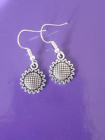 Boucles d'oreilles fleur de tournesol