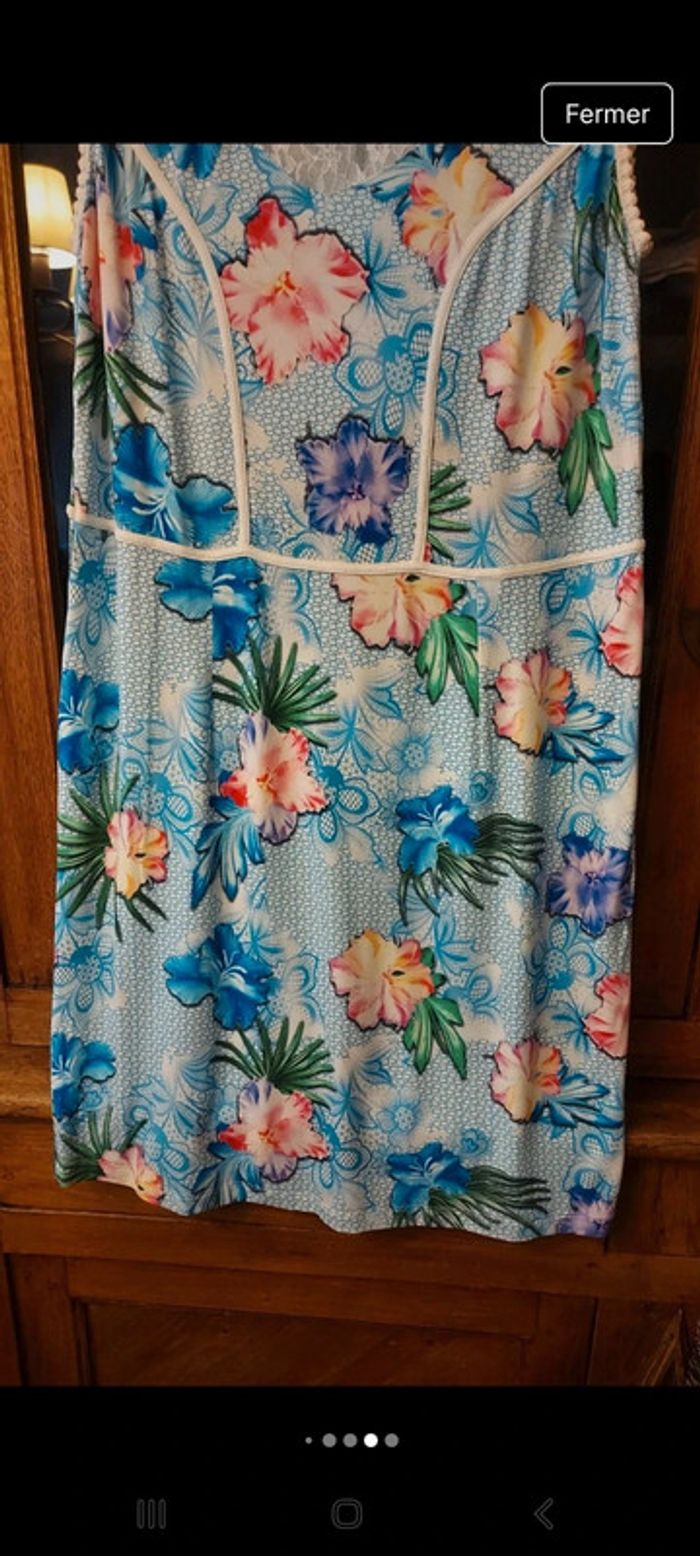 Jolie Robe bleu multicolor Alba Moda fr 46 - photo numéro 13