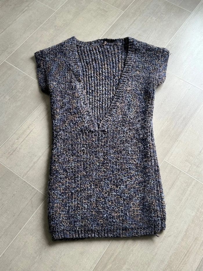 Robe laine hiver sans manche 40