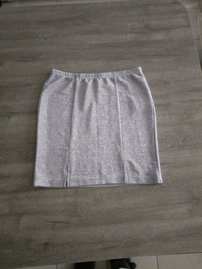 Mini-jupe lilas scintillante // deux petites fentes Jennyfer - Taille S