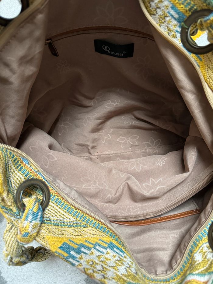 Sac fourre-tout vintage en tissu Micussi - photo numéro 5