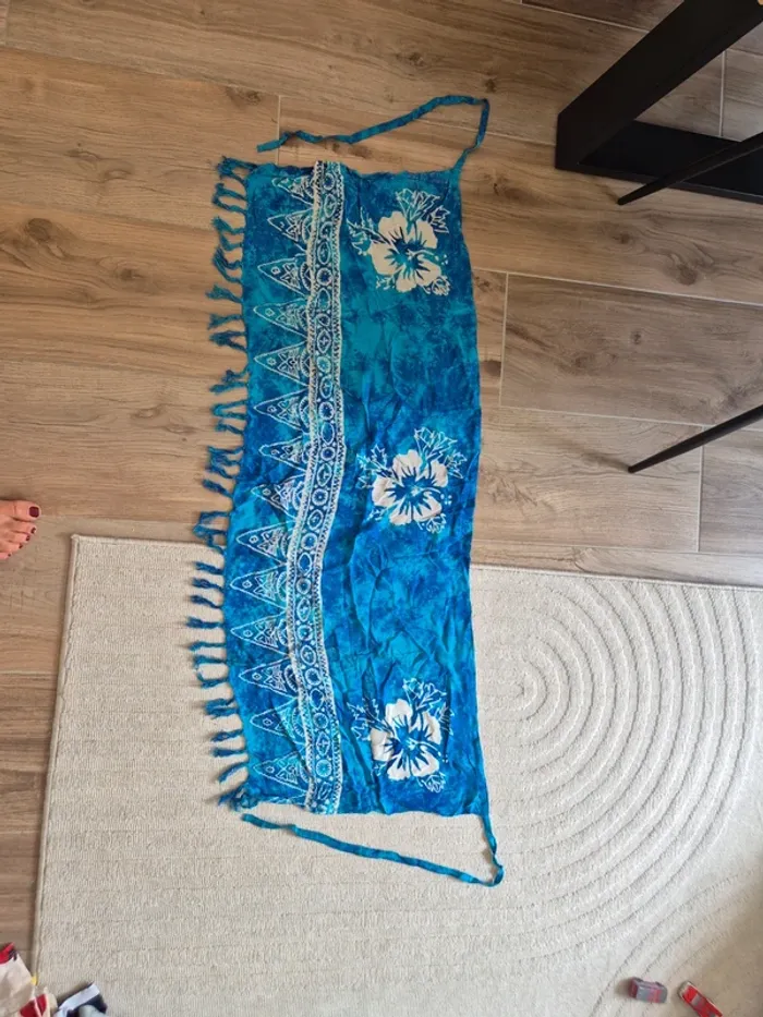 Paréo bleu jupette