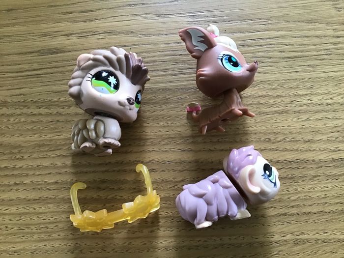 Lot 3 littlest pet shop cochon d’Inde chien porc épicé hérisson bon état accessoire - photo numéro 3