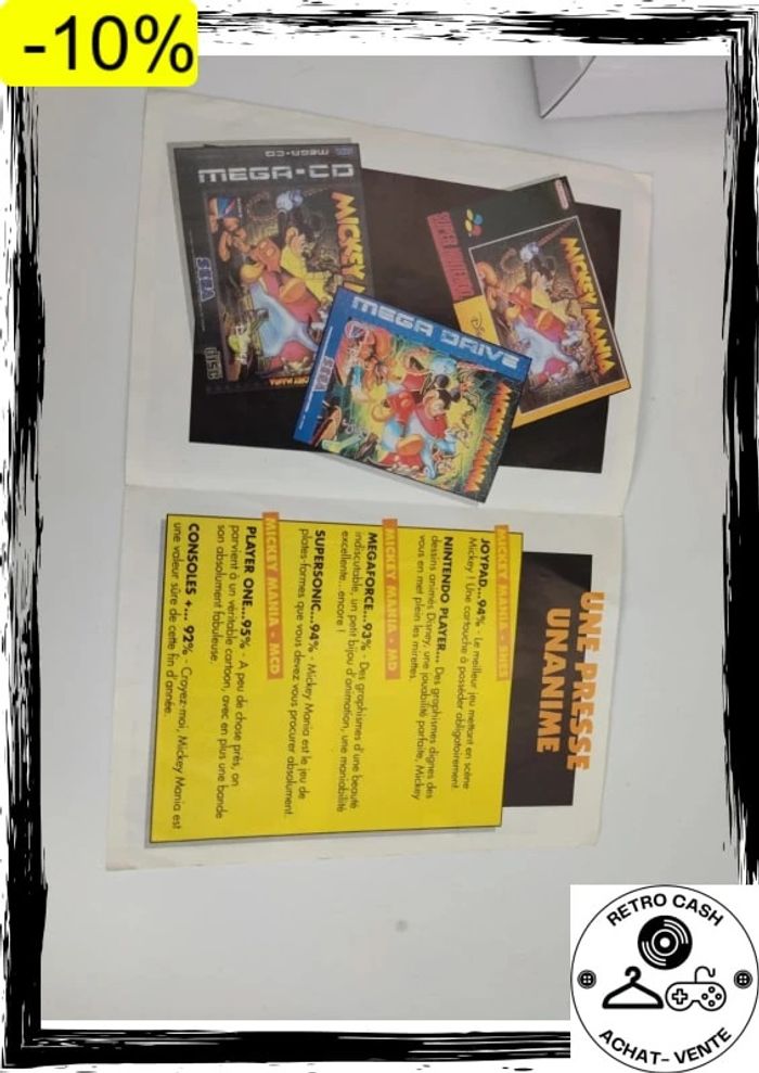 Boite et notice Super Nintendo Snes - Mickey Mania eur sans jeu - photo numéro 5