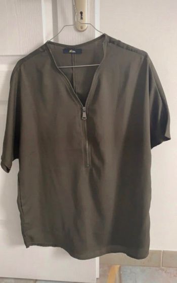 Blouse femme manches courtes kaki taille 36 Mim