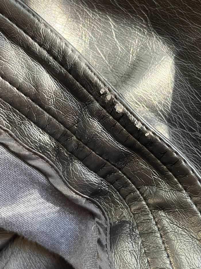 Jupe crayon mi longue cuir synthétique noir taille 38 - photo numéro 12