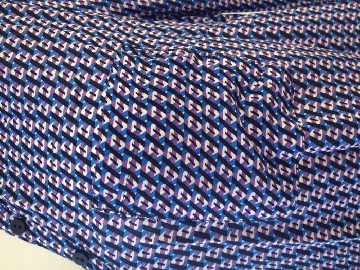 Blouse fluide à motifs - manches longues - taille L - look féminin - photo numéro 4