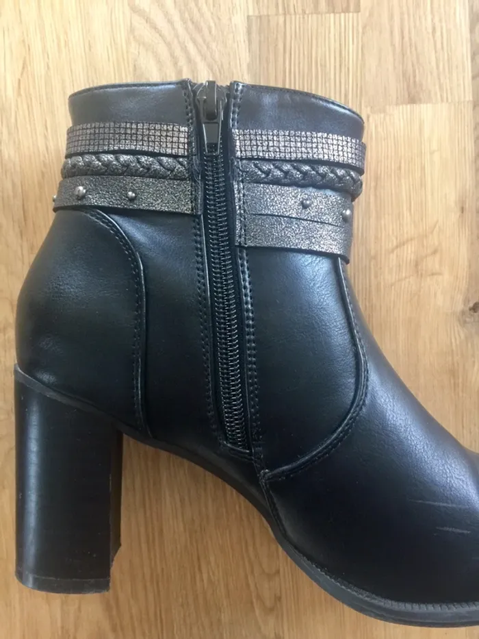 Bottines à talon noires - photo numéro 3