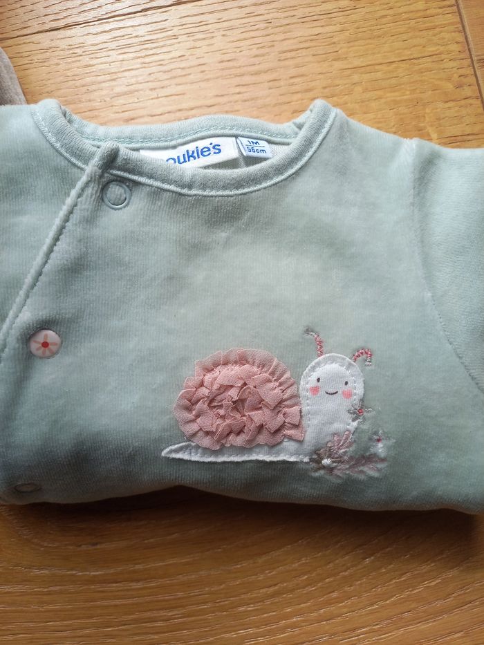 Lot de deux pyjamas velours Noukies 1 mois - photo numéro 5