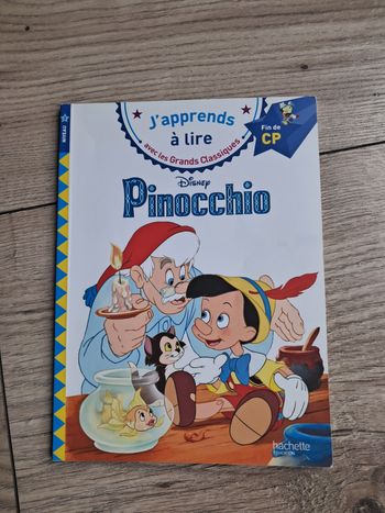 Livre lecture cp. J'apprends à lire : pinocchio