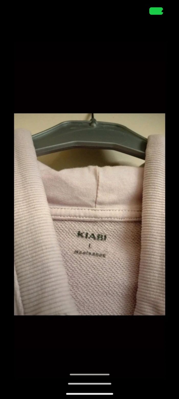 Sweat Kiabi rose pastel. Taille L - photo numéro 3