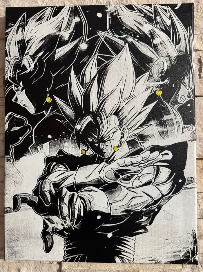 Tableau Vegetto fusion Dragon Ball en toile 30x40cm