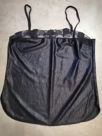 Débardeur noir satin Taille unique