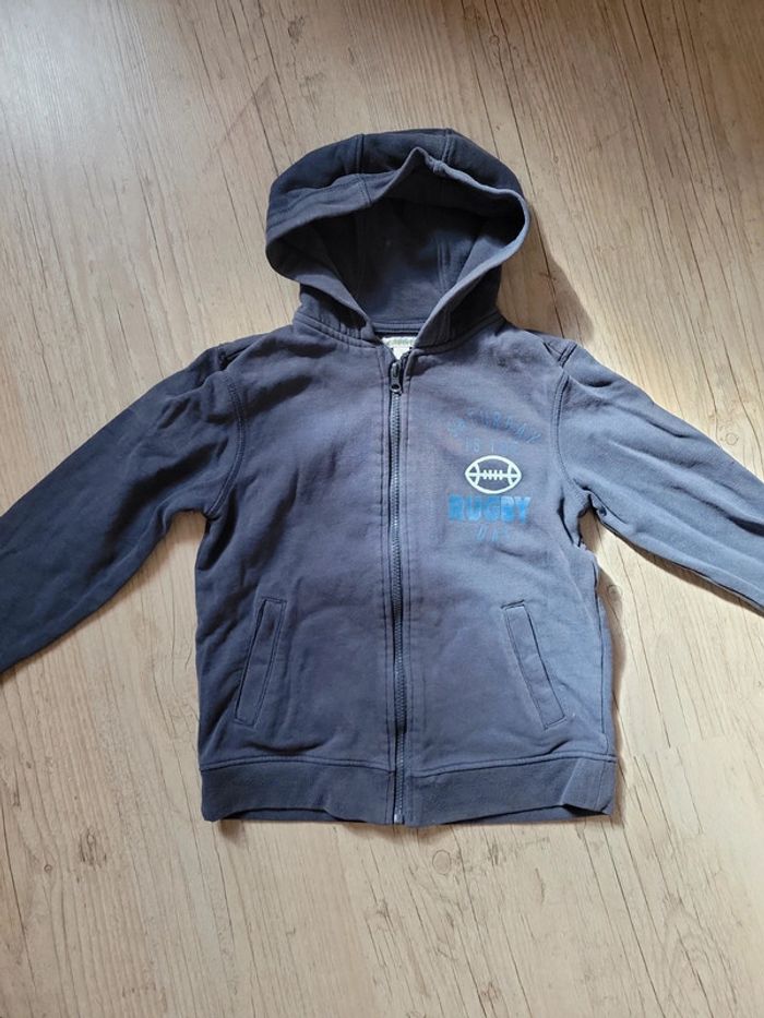 Gilet zippé bleu foncé rugby