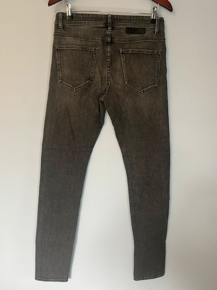 Jean skinny gris IKKS Men – taille 28 – avec poches et anneaux ceinture - photo numéro 8