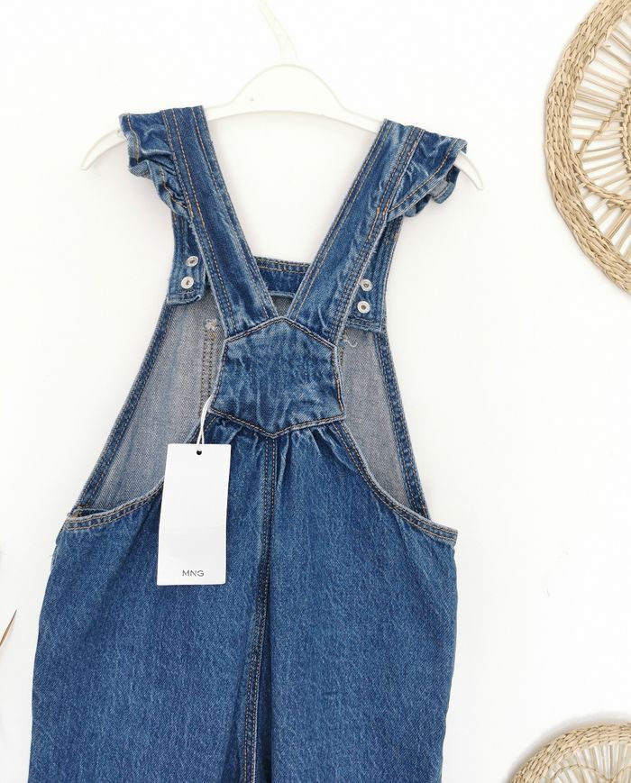 Salopette jean brut tendance à volants Mango 4/5 Ans - photo numéro 7