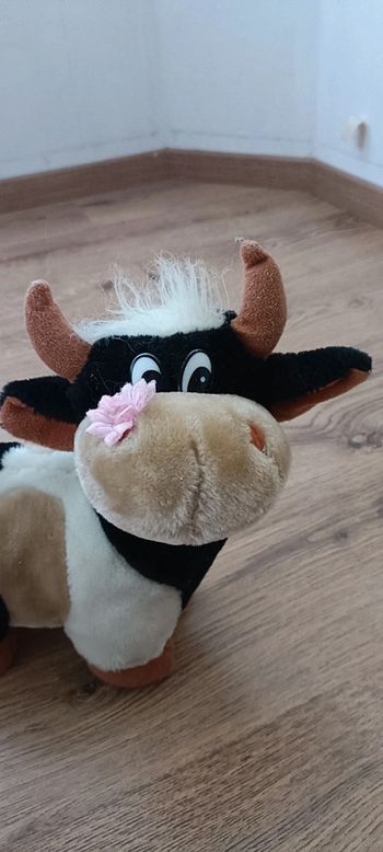 Peluche Vache fleur