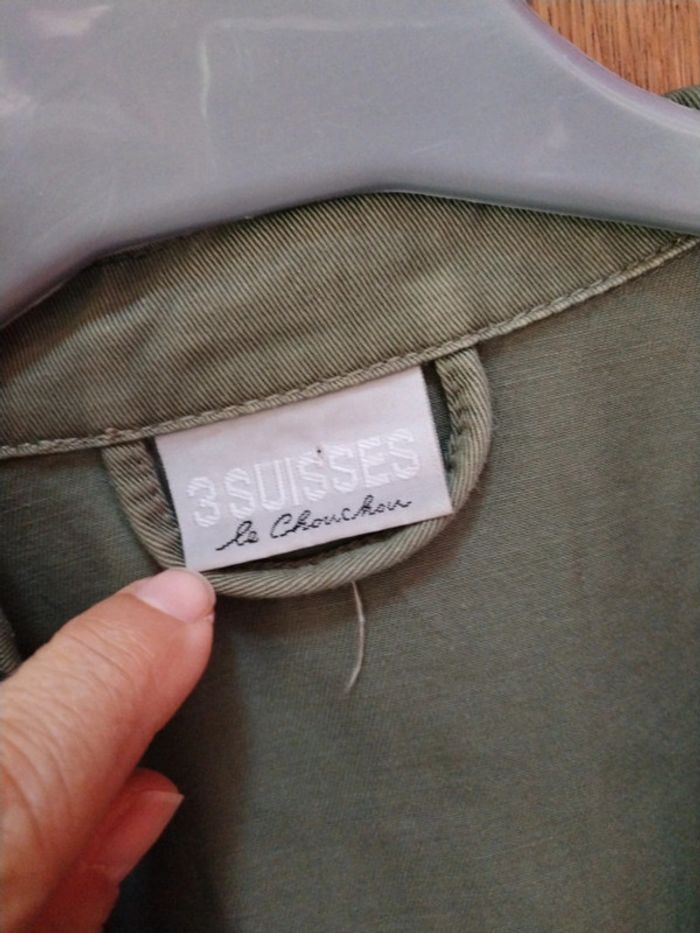 Veste longue en toile kaki - photo numéro 2