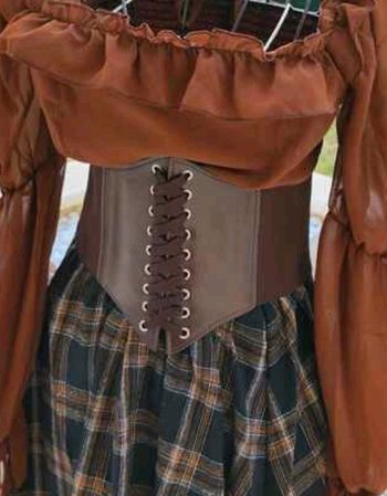 A47 ceinture gaine corset vintage rétro ajustable marron