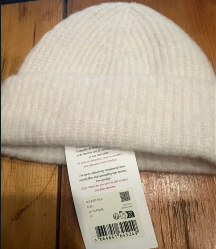 bonnet paul ecru sezane Jamais porté avec étiquette - photo numéro 3