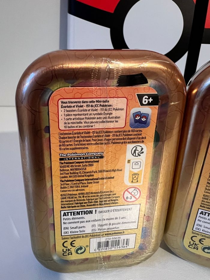 Lot de 2 mini tin 151 cartes Pokémon ectoplasma dracolosse - photo numéro 1