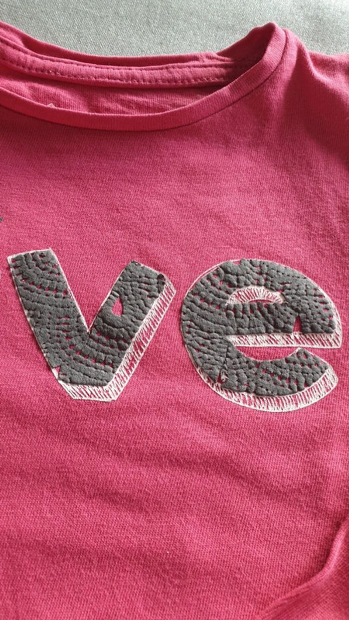 Tee-shirt rose TEX 2-3 ans - photo numéro 7