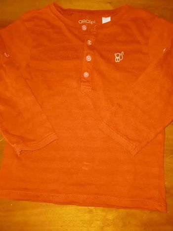 Tee-shirt rouge 24 mois obaibi