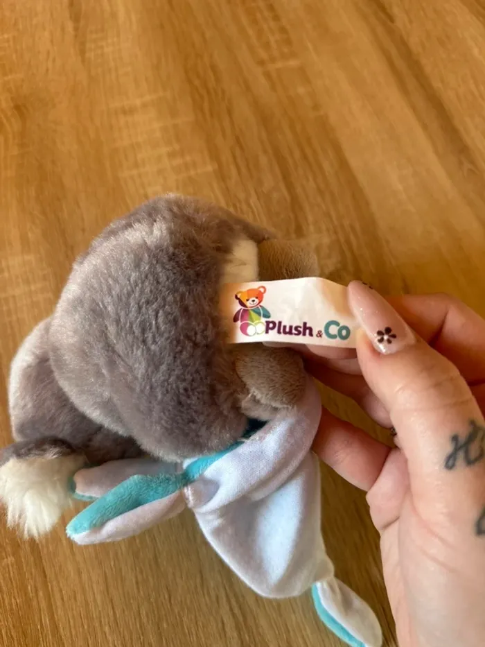 Doudou koala plat gris et bleu – Plush&Co – Très bon état / jamais servi - photo numéro 5