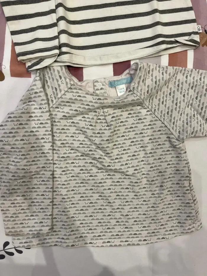 Lot de 2 t-shirts manches longues bébé fille Obaibi – Taille 23 mois / 86 cm - photo numéro 4