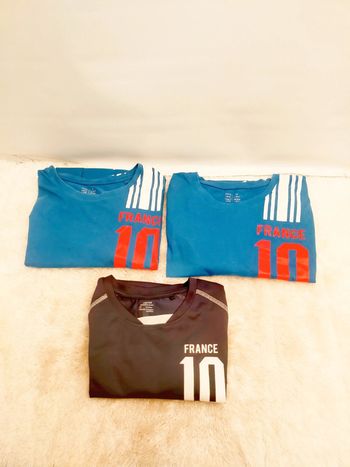 Lot de 3 tee-shirt bleu France