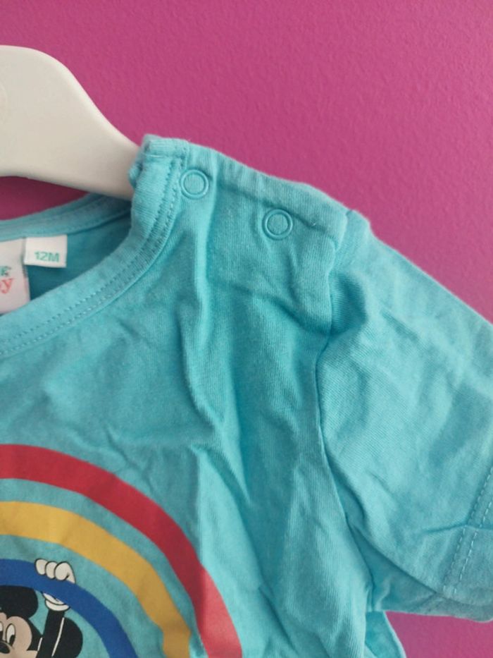 Tee-shirt manches courtes garçon mickey Disney taille 12 mois b7 - photo numéro 3