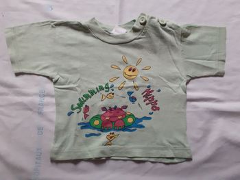 Tee shirt pistache motif hippopotame