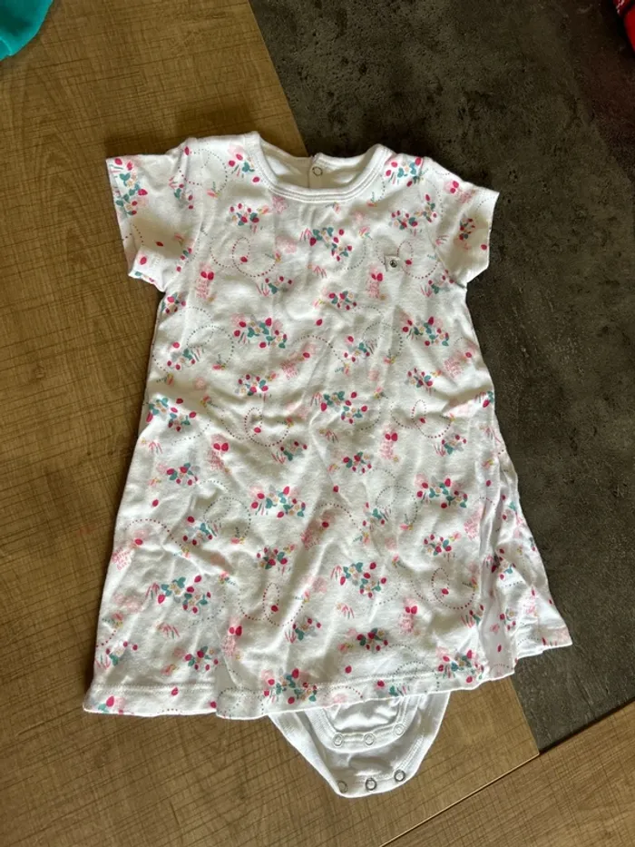 Barboteuse manches courtes bébé fille, petit bateau, 18 mois