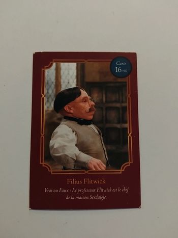 🃏 Carte Harry Potter (Auchan) - Wizarding World - Filius Flitwik 16/90