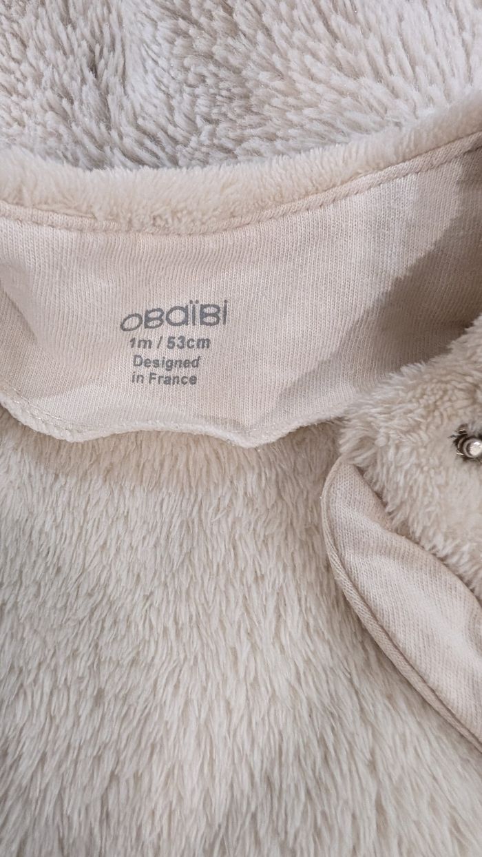 Combinaison ou sur pyjama Obaïbi taille 1 mois - photo numéro 5