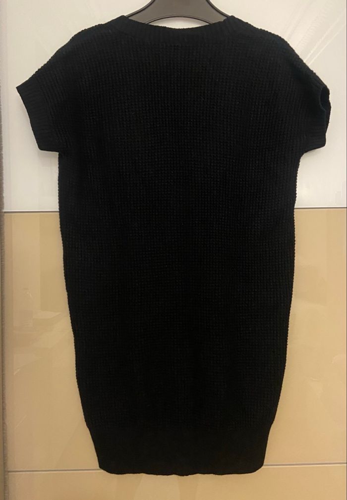 Robe pull noire gaufrée femme M - photo numéro 2
