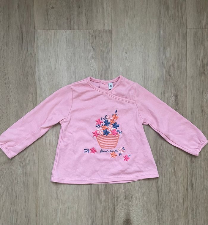 Tee shirt rose 12 mois