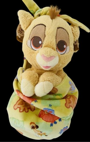 ❤️ Peluche Doudou Couverture Roi Lion Simba Disney Store Disneyland Paris